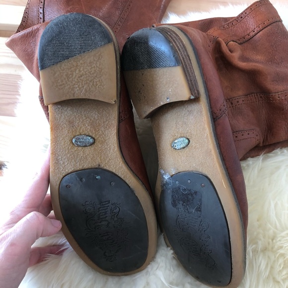 Lucky Brand Cognac “Andrea” Tall Leather Riding 9 - Picture 5 of 8